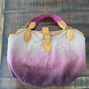 Louis Vuitton limited edition Rouge Fauviste Monogram Denim Sunbeam bag